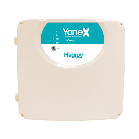 Energizador Yanex, eneregiza hasta 800m 1 zona cableada 32 inalambricas. HG-YANEX800-220.