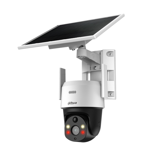 DH-SD2A200HB-GN-AGQ-PV-SP-LA. Cámara PT IP Dahua. 2MP. Alim. Solar. 4G. Ilum Dual 30 Mts. Audio.