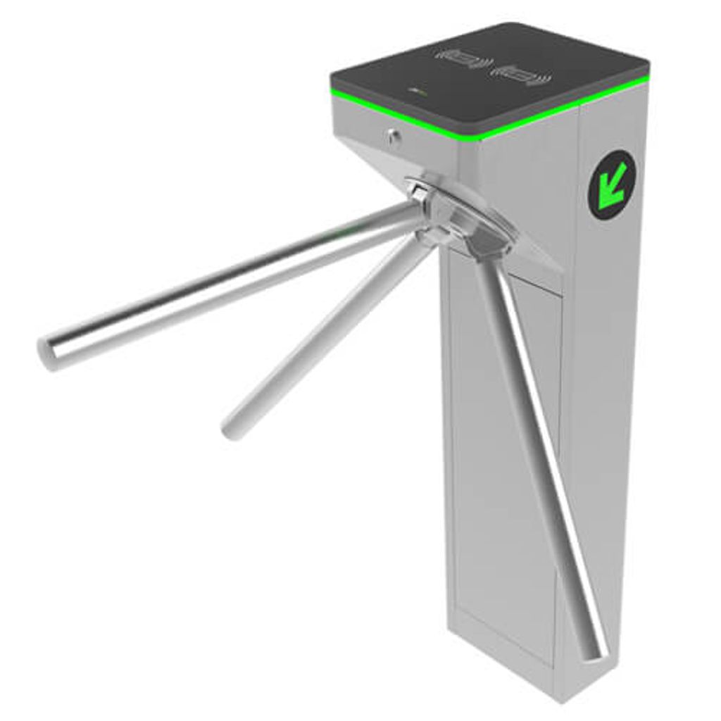 MTS1011. torniquete bidireccional, acero inoxidable y acrílico, brazo colapsable (incluye c3-200 y l