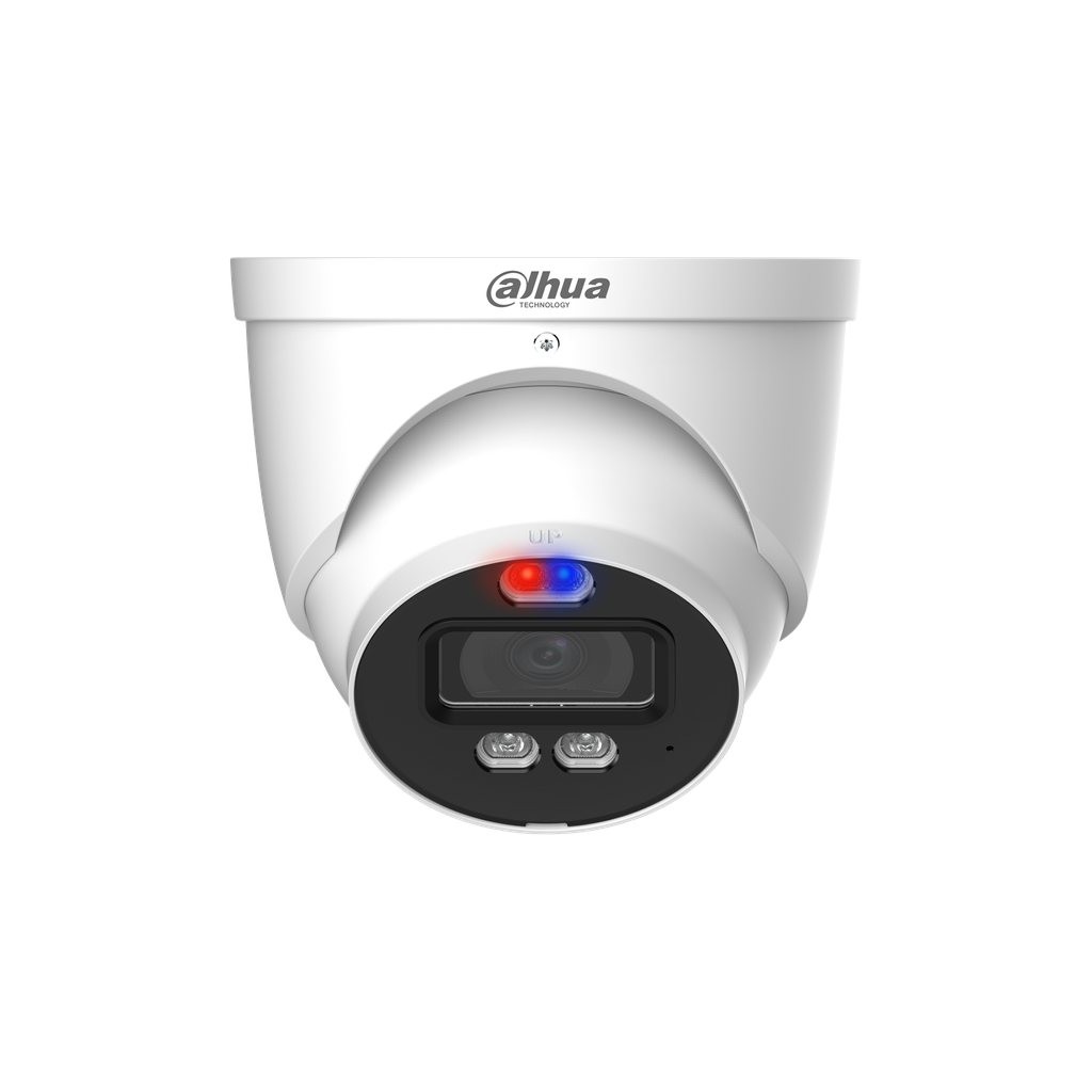 Cámara HDCVI eyeball Dahua 2MP lente fijo 2.8mm Active deterrence dob DH-HAC-ME1239HN-A-PV-0280B-S2.